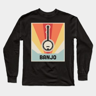 Vintage Style BANJO Poster Long Sleeve T-Shirt